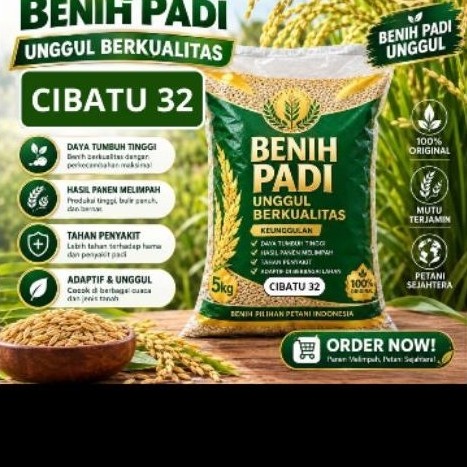 Benih Padi Unggul Berkualitas CIBATU 32 5kg Benih Padi Unggul