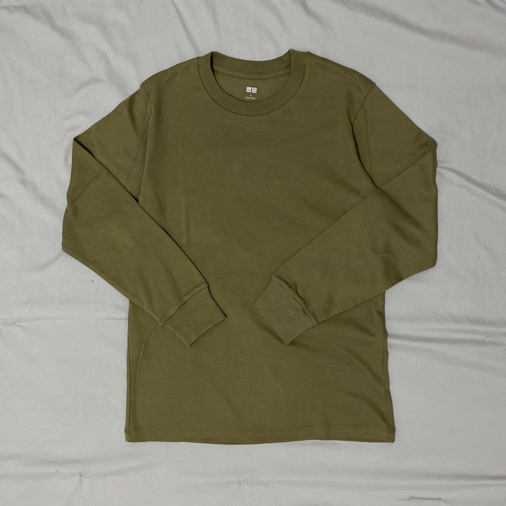 AIRism Katun T-Shirt Kerah Bulat | Lengan Panjang Uniqlo Second