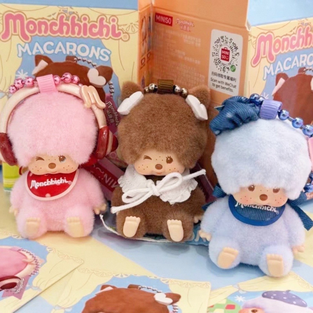 SELECTED MINISO MONCHHICHI MACARONS/MON MON FARM/MINISO ANTING MONCHHICHI