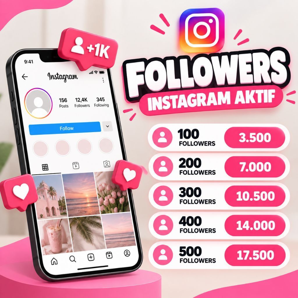 Follower Instagram Permanen Real aktif Bergaransi