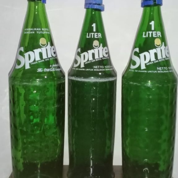 BOTOL SPRITE KACA 1LITER BEKAS