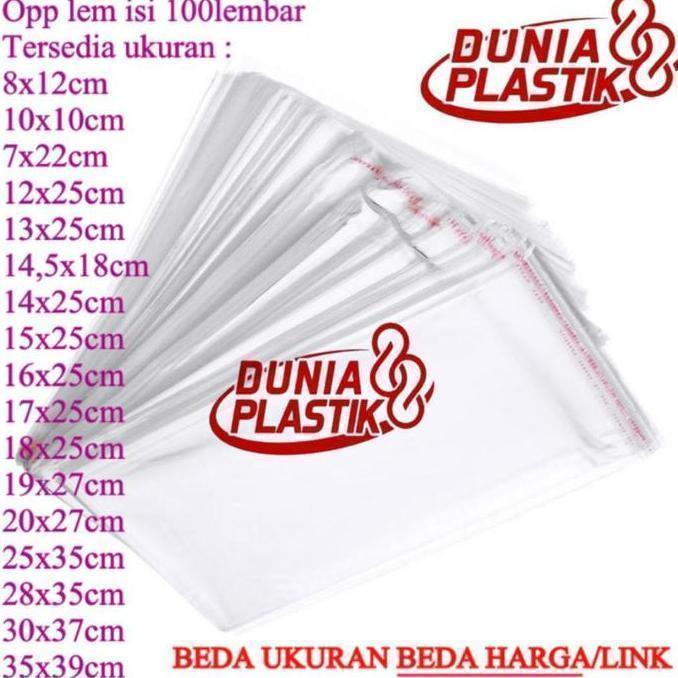 Larismanis- 100Pc Kantong Plastik Opp Lem 18X25Cm Bening Perekat Kemasan Baju Baru