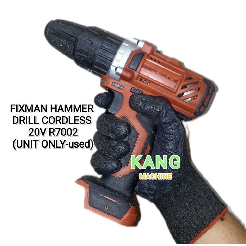 bor baterai / bor tembok baterai Fixman R7002 hammer drill cordless 20V impact drill unit only / mes