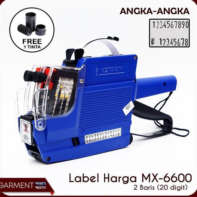 ] Alat Label Harga 2 Baris Huruf Angka Price Labeller MX 6600