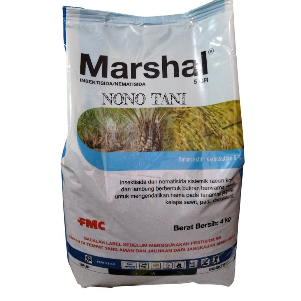 Marshal Pestisida 4 Kg Karbosulfan Insektisida Granul Merah