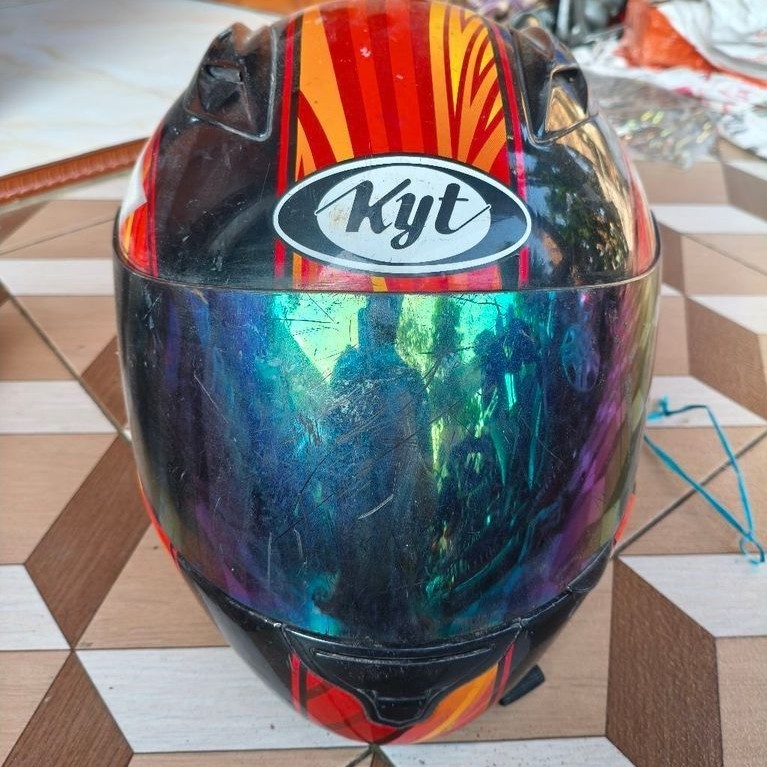helm helmet fullface kyt merah xl original second