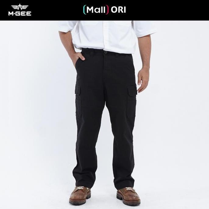 MGee Celana Cargo Panjang Pria Stretch Mgee Greg C029 Black