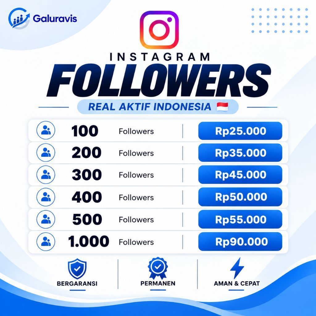 INSTAGRAM FOLLOWER INDO PERMANEN BERGARANSI
