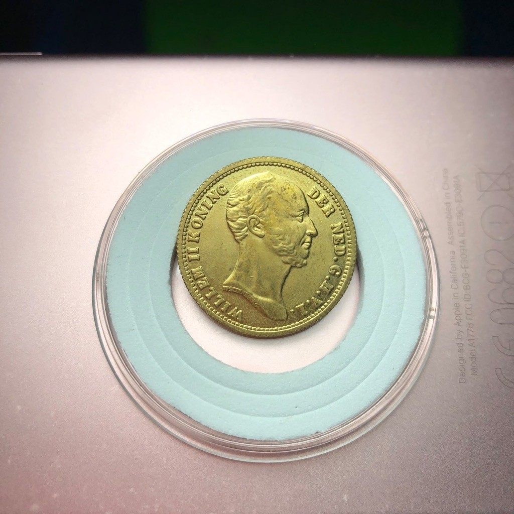 Koin Willem II 10 gulden tahun 1842