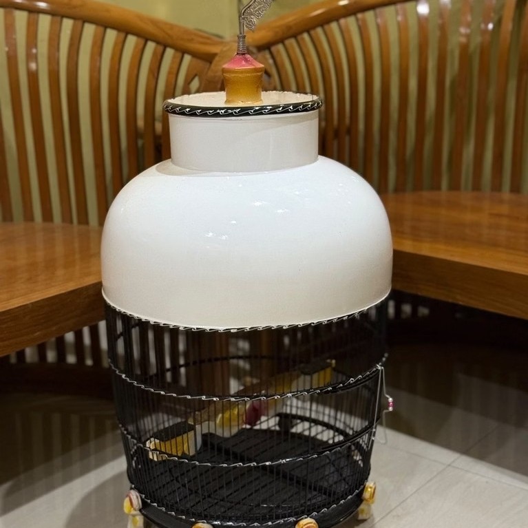 sangkar burung perkutut tenongan ruji bambu