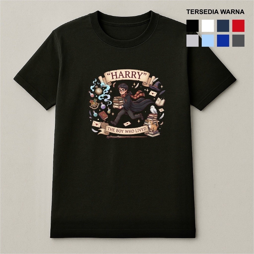 Kaos Harry Potter desain Lucu , Kaos Harry Potter -  Harry Potter Art Size S - 3X