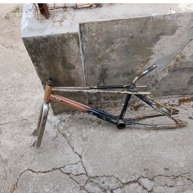 FRAME FORK SEPEDA BMX 20 ORYX JADUL VINTAGE OSBMX LANGKA MURAH SAJA