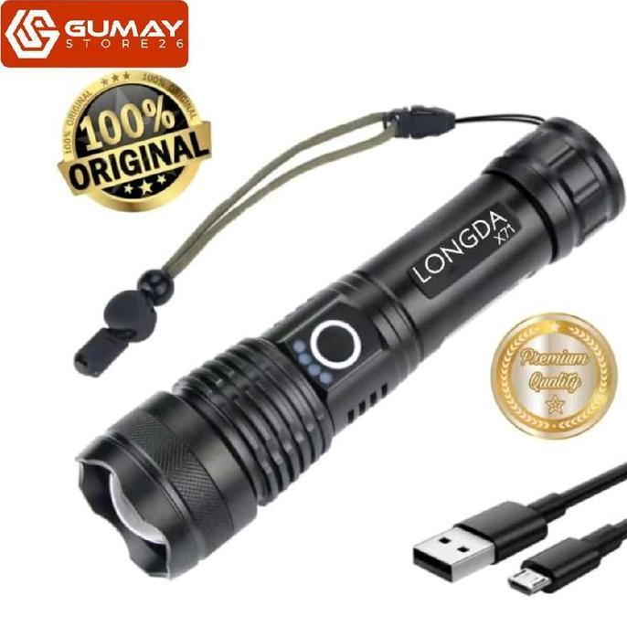 Senter Taktis Led Cree XML-T9 LONGDA X71 Original Premium Quality