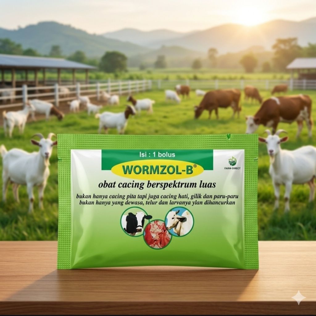 WORMZOL-B 1 bolus - Obat Cacing Hewan