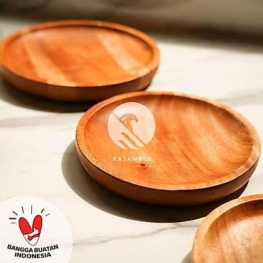 hanya disini] Cobek Kayu + Ulekan Bahan Kayu Mindi Awet Kuat Tebal Diameter 15CM Cobek Kecil Uleg Ul