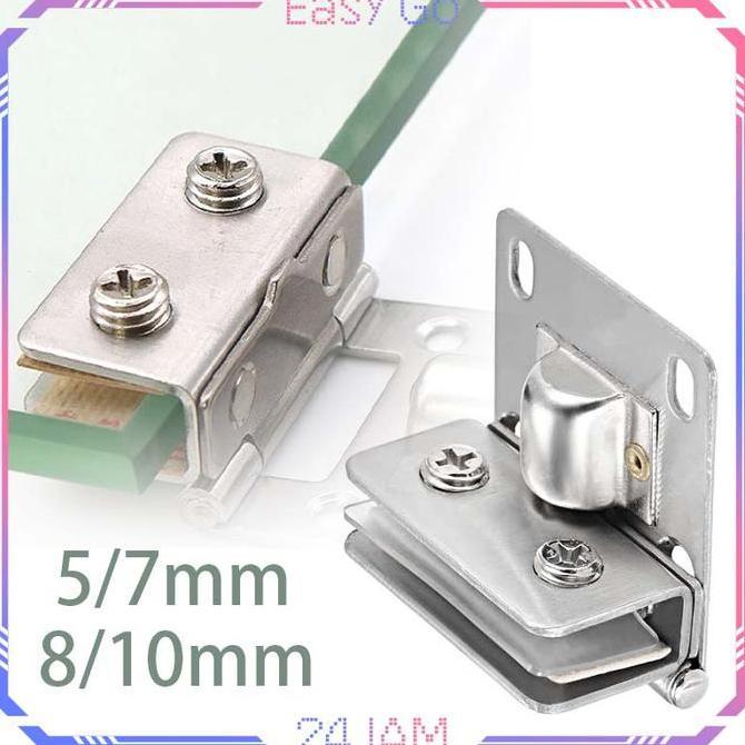 GUDTIMESS Engsel Pintu Kaca Jepit Engsel Jepit Kaca Stainless Engsel Penjepit Kaca Engsel Lemari Kac