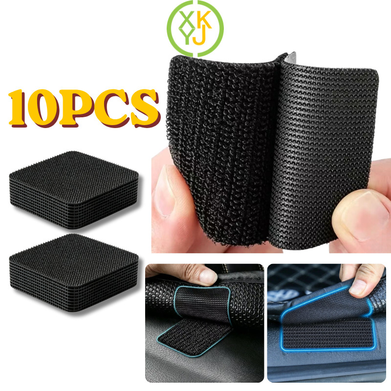 XYKJ 10Set Velcro Mobil Perekat Karpet Mobil Double Tape Super Kuat Anti Geser Hook And Loop Tanpa B