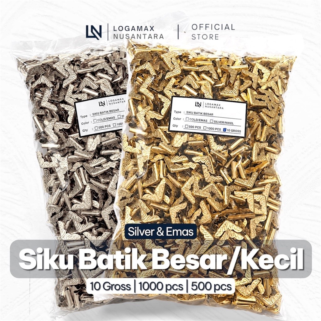 (10 GROSS / ±1.440 PCS) SIKU BATIK EMAS GOLD SILVER NIKEL SIKU BUKU AGENDA YASIN MAP RAPOR LOGAMAX