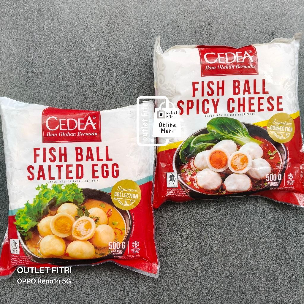 [500gr] CEDEA Fish Ball || Salted Egg - Spicy Cheese