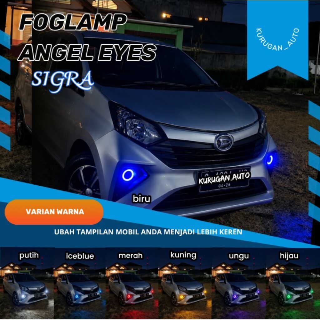 Lampu Led Foglamp bumper SIGRA Angel Eyes Variasi Mobil