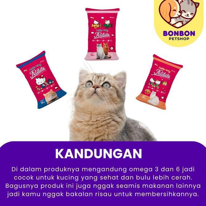 Makanan Kucing Felibite 20kg Makanan Kering Felibite 1 Zak 20 kg Freshpack Felibite Ikan Felibite Do