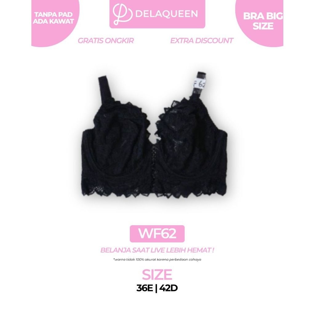 Delaqueen | Bra Big Size Bra Jumbo Bh Big Size 36E 42D WF62