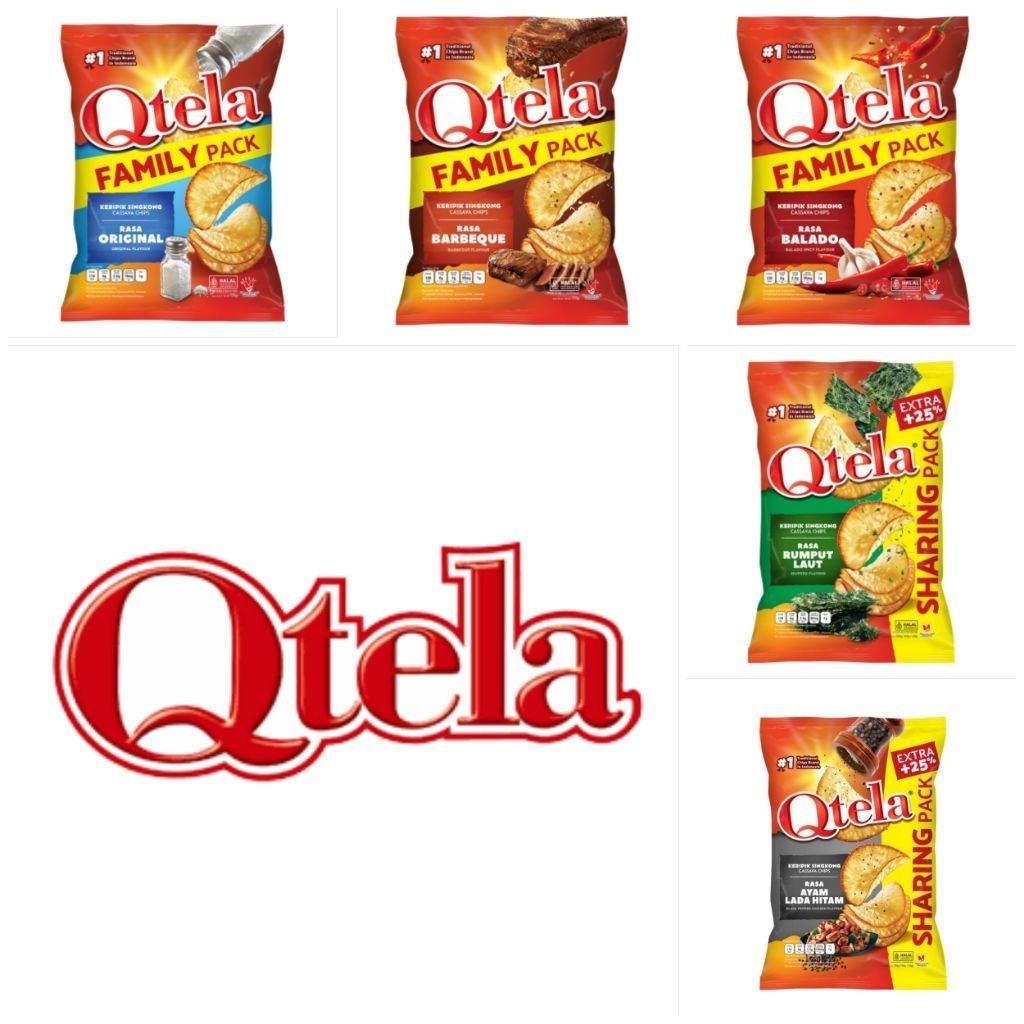 Qtela Keripik Singkong Barbekiu 175 Gr / Qtela Keripik Singkong Balado 175 Gr /Qtela Keripik Singkon