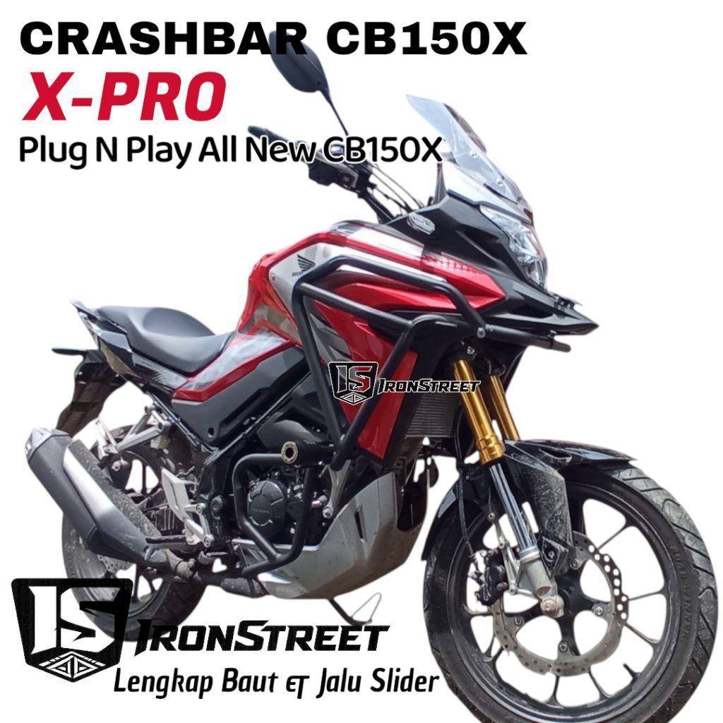 [PREMIUM] Crashbar Honda CB150X X-PRO Series – Pelindung Body & Mesin Tubular Full Set