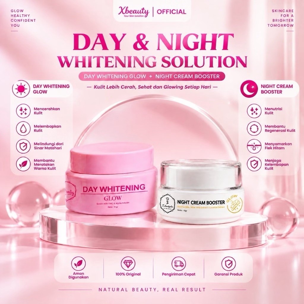 Night cream booster + Day cream whitening | BPOM APPROVED