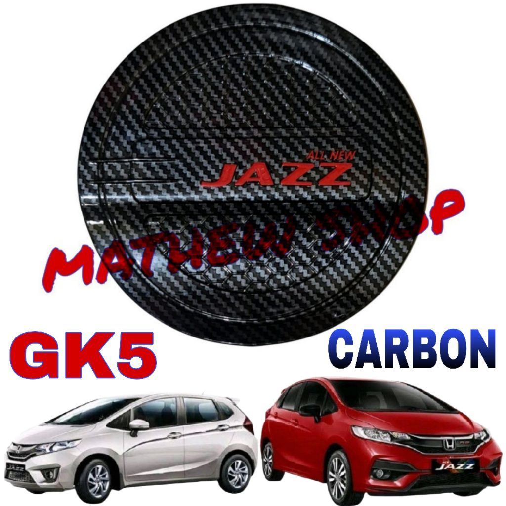 Garnish Tank Cover All New Jazz GK5 2014 2015 2016 2017 2018 2019 2020 Karbon Carbon / Pelindung Tut