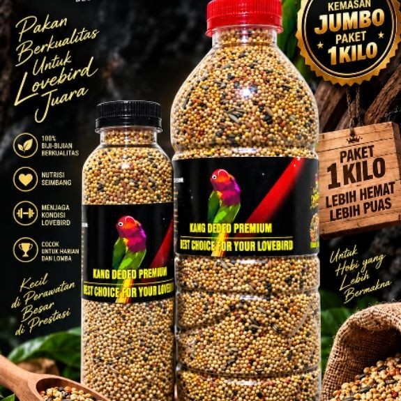 Pakan Lovebird Kang Debed Premium Paket 1 Kilo untuk Lovebird Juara