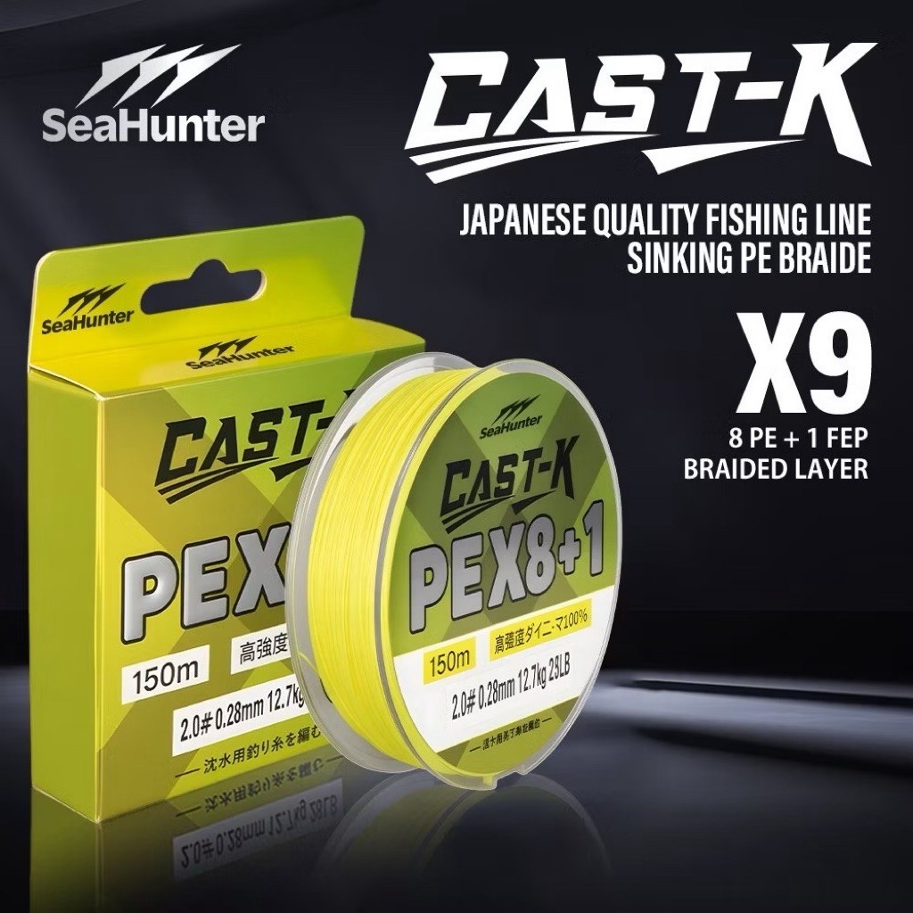 Senar Pancing PE X8+1 150 Meter, Diameter 0.28mm, Kekuatan 12.7-22.7KG