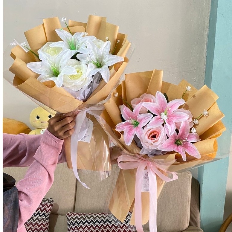 Bouquet artificial flower-lily rose