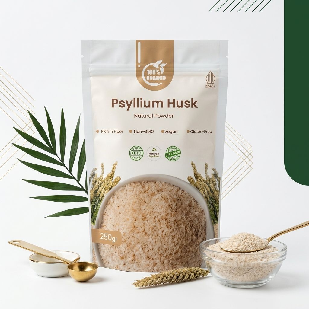 Psyllium Husk 250 Gram – Serat Psyllium Husk Murni