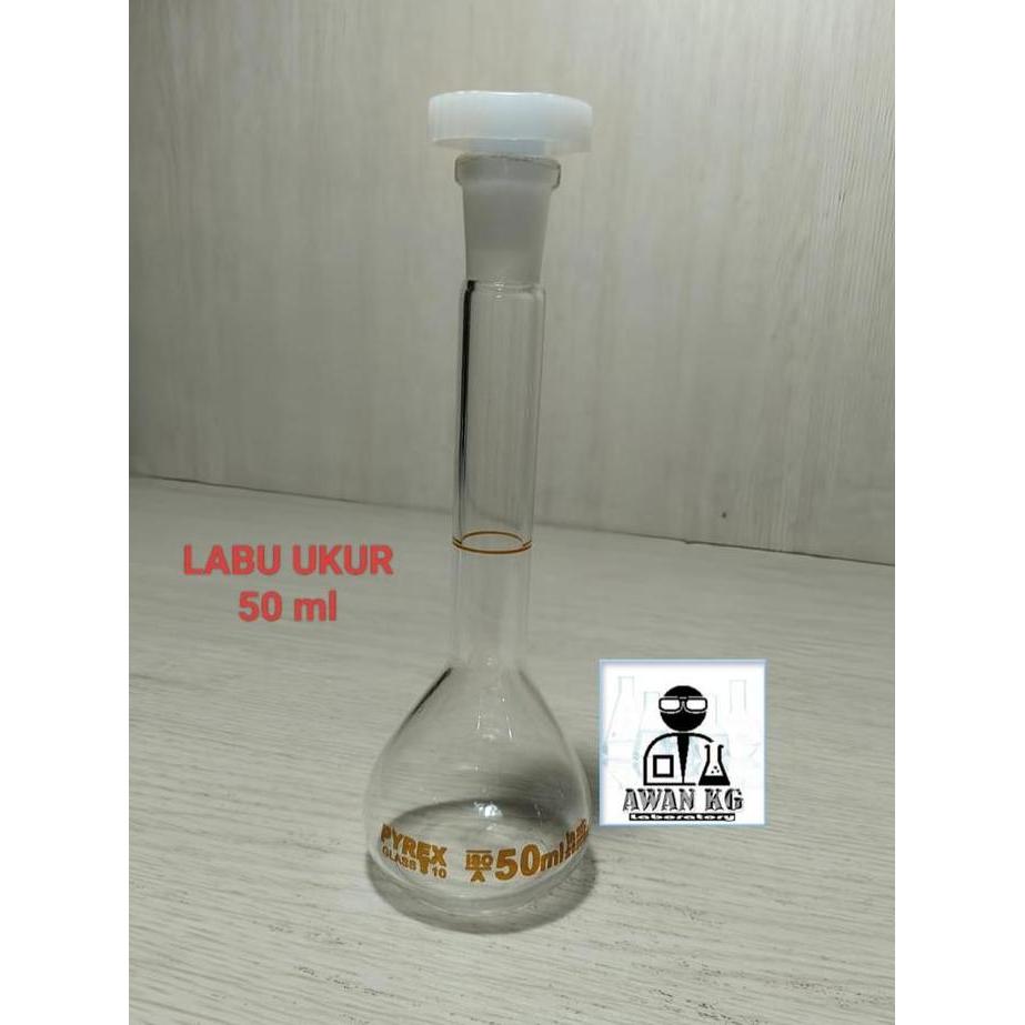 New - Labu Ukur 50Ml Volumetric Flask 50 Ml Pyrex Grade A