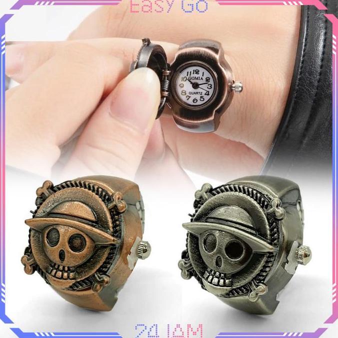 New - Cincin Jam Tangan Jari Jari Jam Cincin Bentuk Tengkorak Jam Cicin Jam Bentuk Cincin Jam Tangan