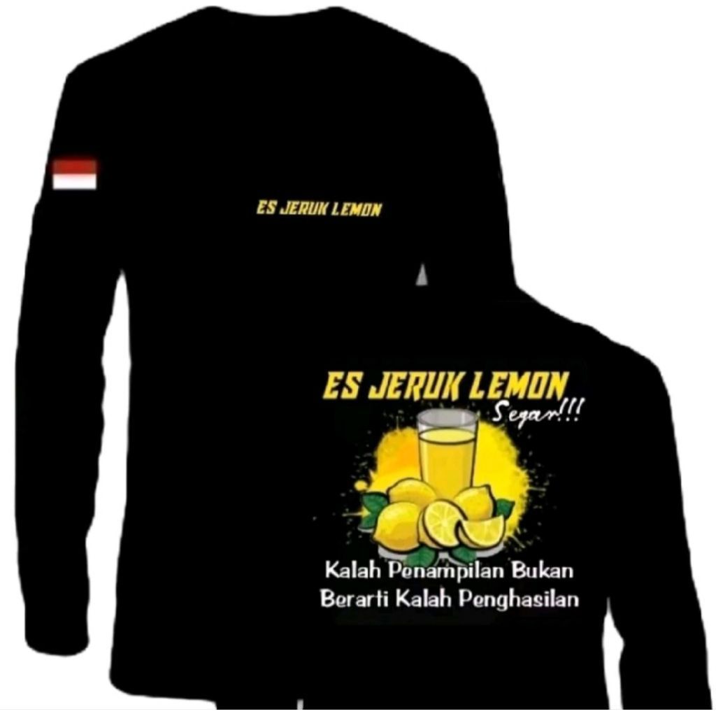 KAOS LENGAN PANJANG ES JERUK LEMON SEGAR