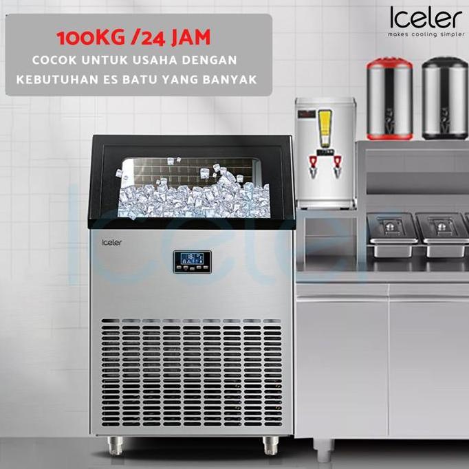 Cool- Mesin Es Batu Kristal Iceler Ice Maker 100Kg/24Jam Kapasitas Besar
