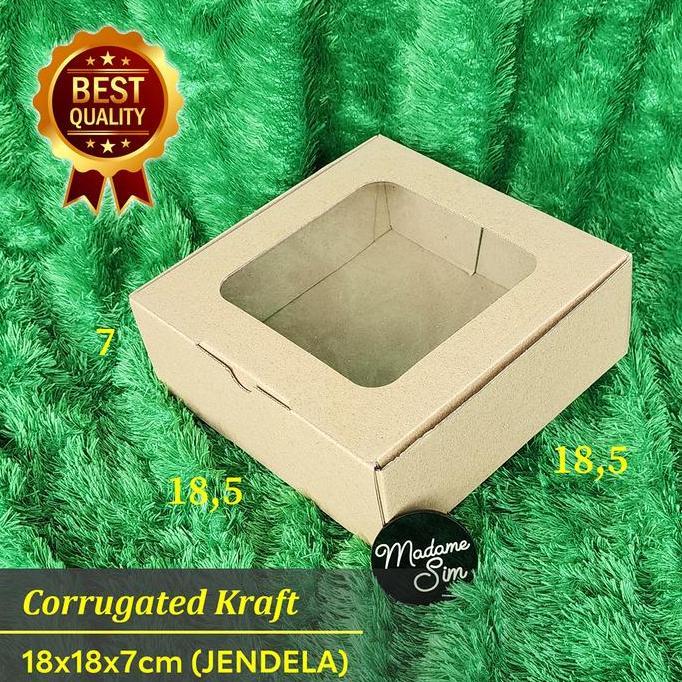 KOTAK NASI - SNACK BOX - DUS ROTI 18x18x7 (JENDELA)