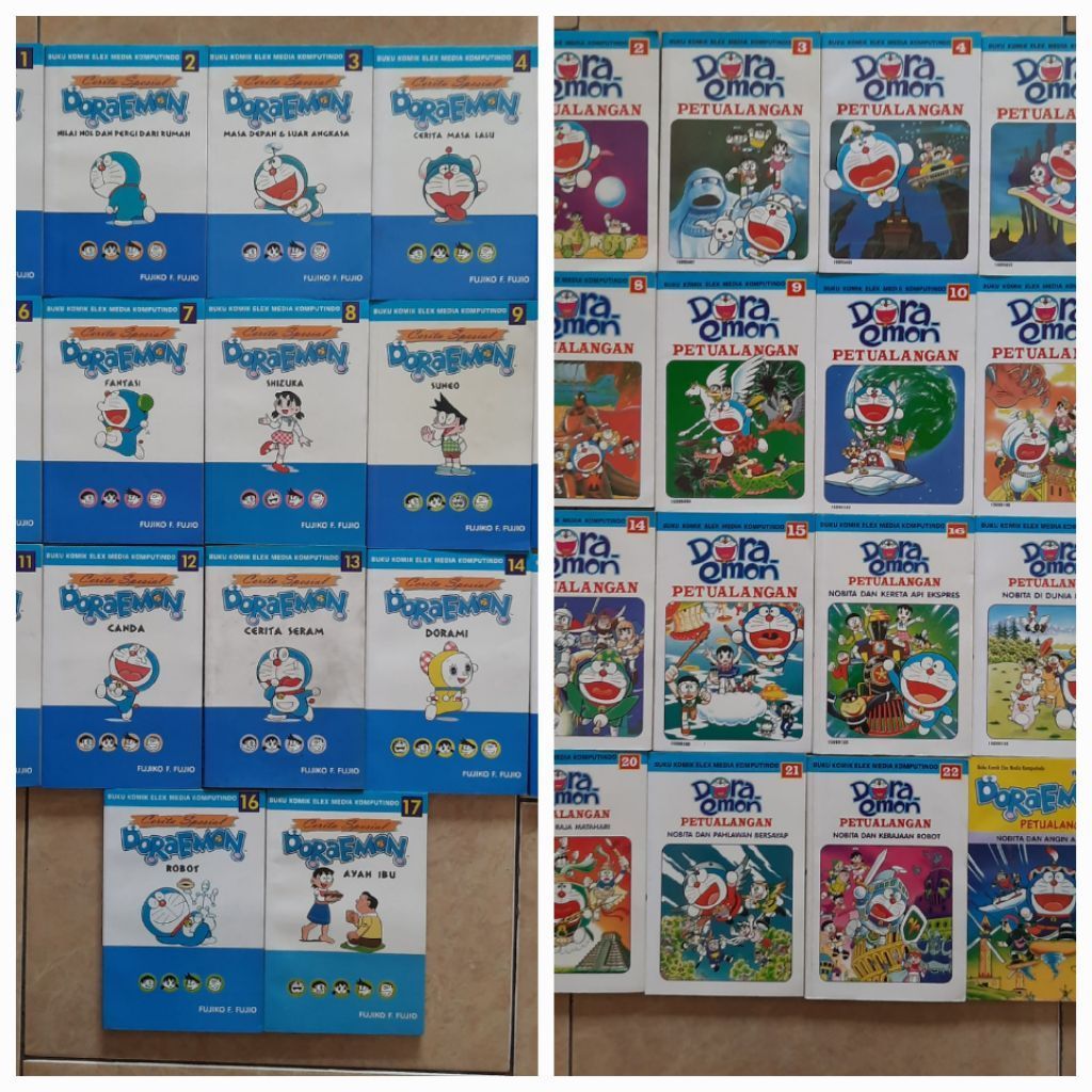 Fullset Komik Cerita Spesial Doraemon 1-17 + Doraemon Petualangan 1-24 Fujiko F Fujio Semua Original