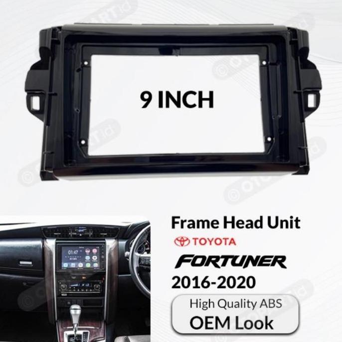 FRAME ANDROID FORTUNER HEAD UNIT 9 INCH ANDROID TOYOTA FORTUNER 2016