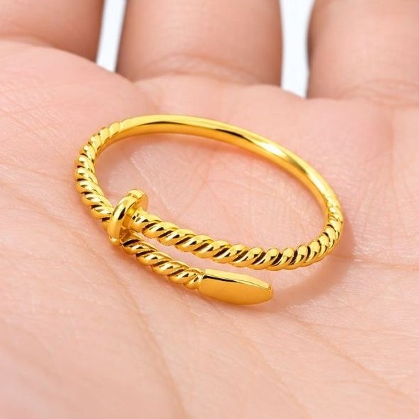 Cincin Paku emas muda 1 gram
