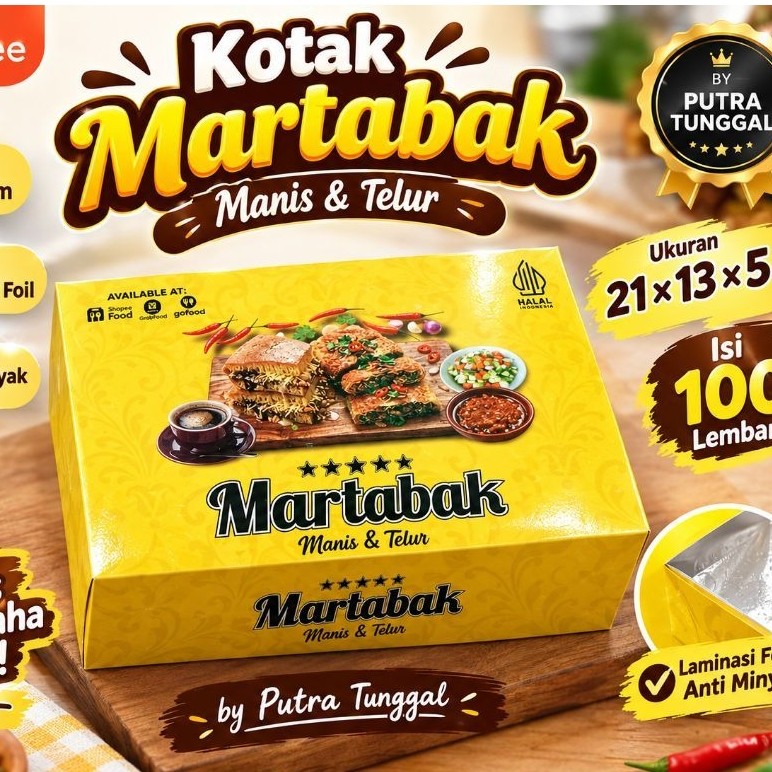 100pcs DUS MARTABAK/BOX MARTABAK/DUS MARTABAK