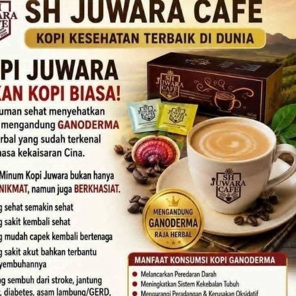 Jual Kopi Ganoderma 3 in 1 kopi jawara per 1 sachet @ 12gr harga untuk 1 sachet