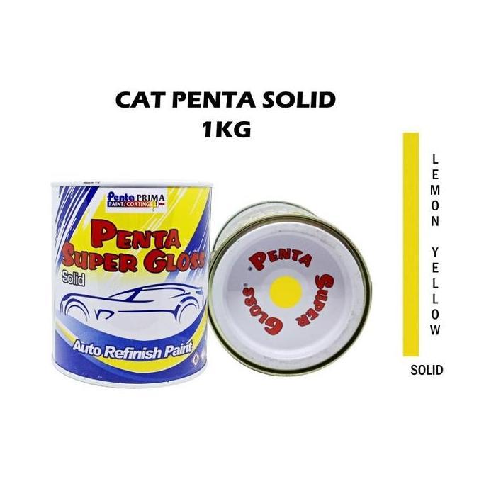 Produk Unggulan] CAT PENTA LEMON YELLOW 322T 1 Kg - cat kuning lemon - cat mobil kuning lemon - cat 