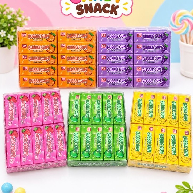 BUBBLE GUM PERMEN KARET BOX ISI 20 PCS / PERMEN KARET