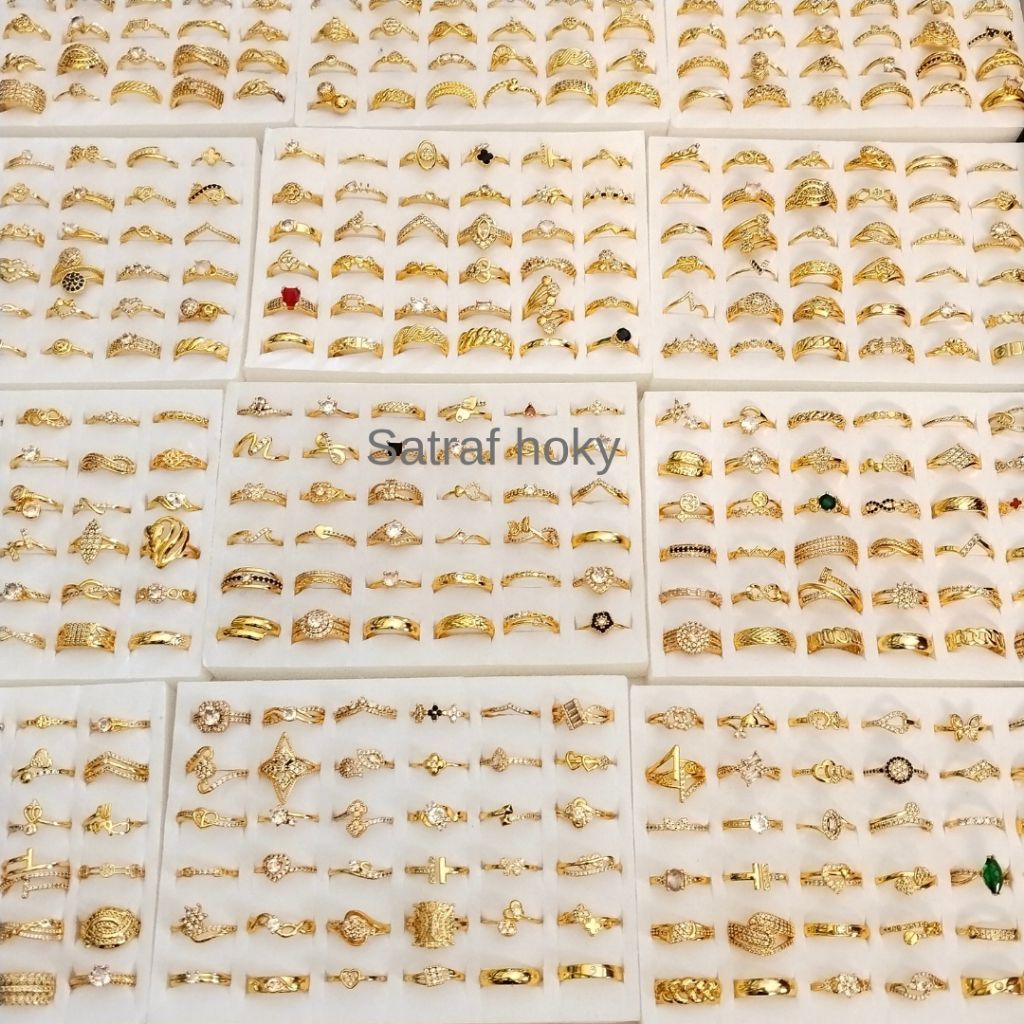 Cincin grosir xuping, cincin grosir isi 36 pcs, cincin tunangan kondangan remaja pernikahan