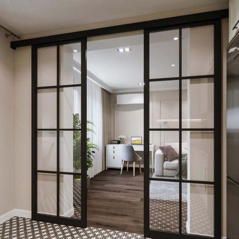 Pintu Aluminium Kaca Model Sliding Dua Daun Pintu - Lasara Frameworks
