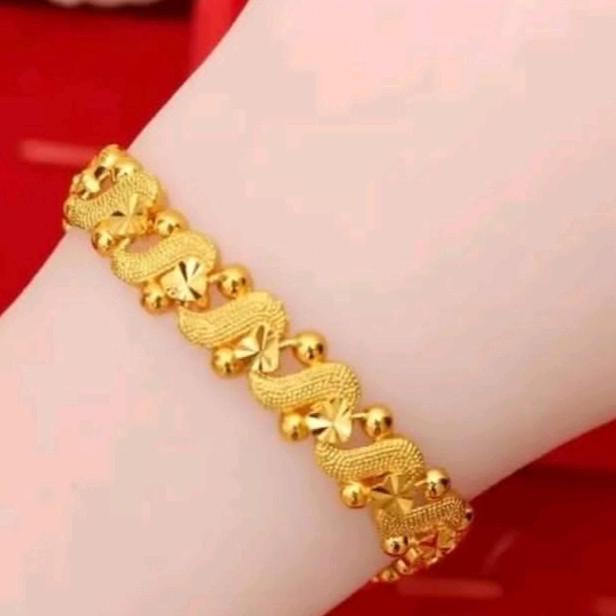 Ryu- Gelang Tangan Desa Titanium Anti Luntur Perempuan - Pusat Xuping Titanium Emas Putih - Bracelet