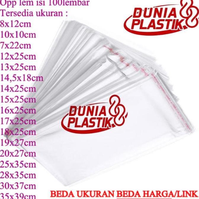 Avvo- 100Pc Kantong Plastik Opp Lem 18X25Cm Bening Perekat Kemasan Baju Baru